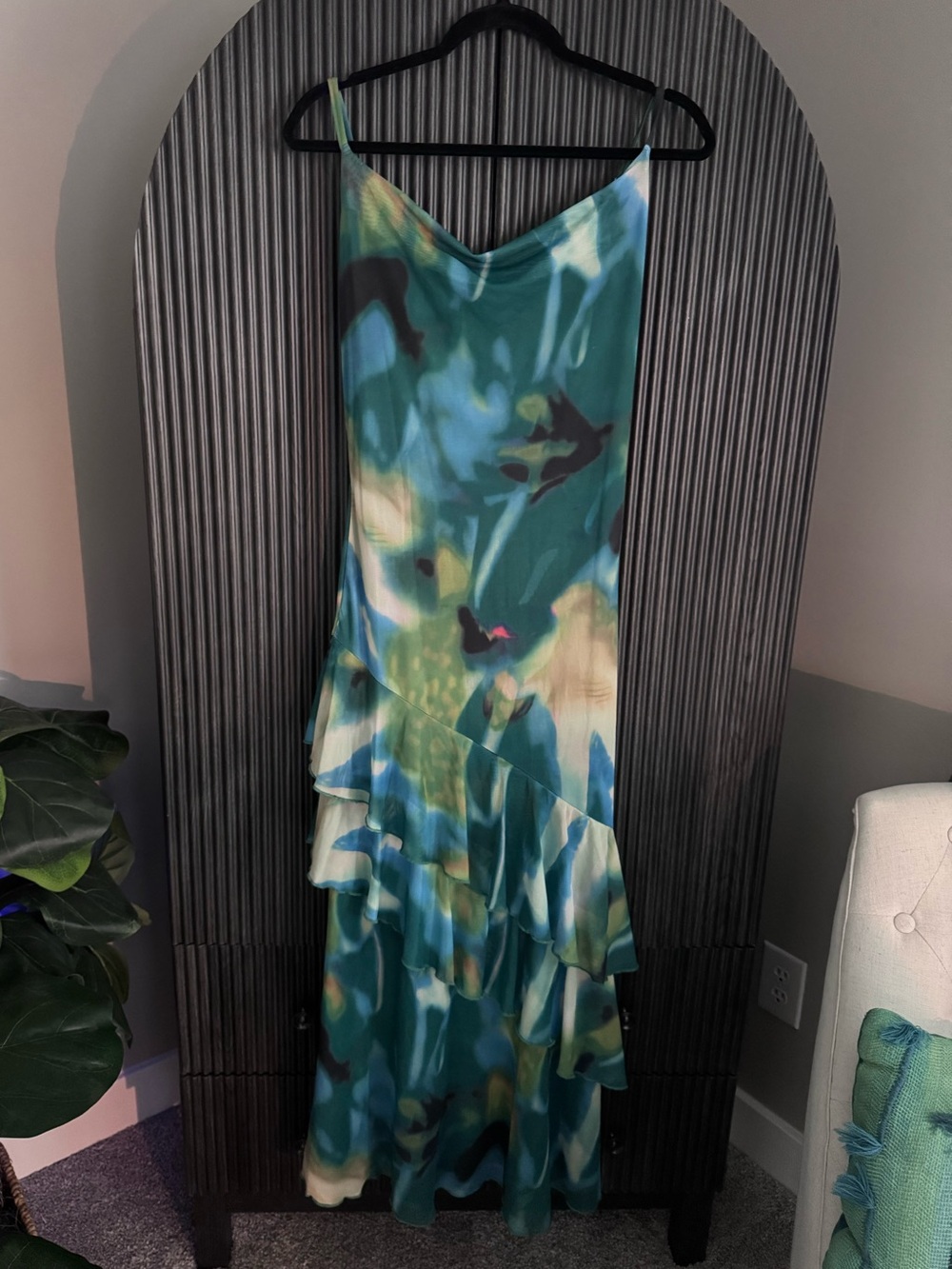 Slip Ruffle Maxi Dress